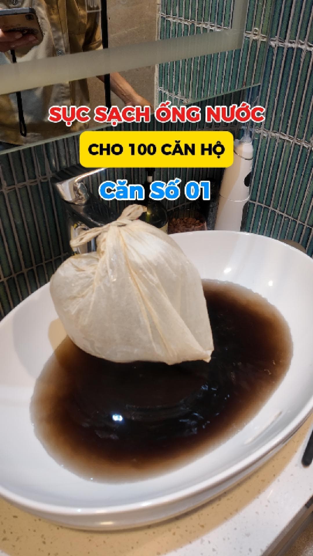 Quá trình làm sạch ống nước cho căn hộ 1