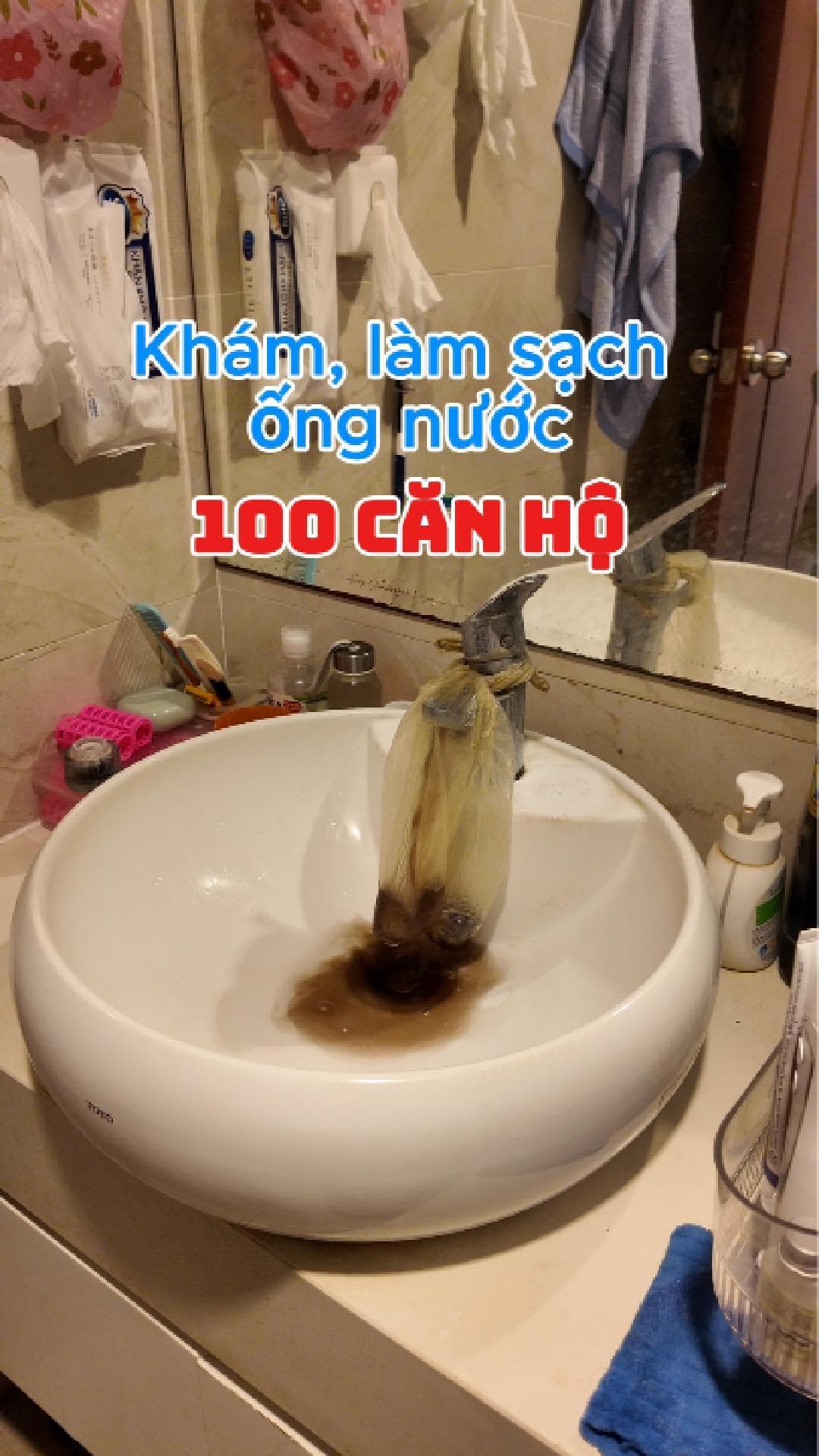 Quá trình làm sạch ống nước cho căn hộ 2